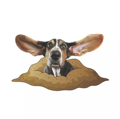 GoedeDoelen.Shop | 3 D Sticker Doggy Flapoor | Autosticker | Wandsticker | Hondensticker | Koelkaststicker | Weerbestendige Sticker |  Laptopsticker