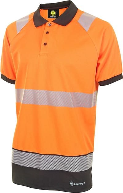 Beeswift HiVis Polo Shirt - Oranje/Zwart - Maat L
