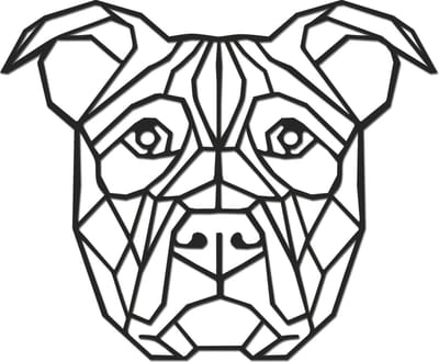 Hout-Kado - Stafford - Large - Zwart - Geometrische dieren en vormen - Hout - Lasergesneden- Wanddecoratie