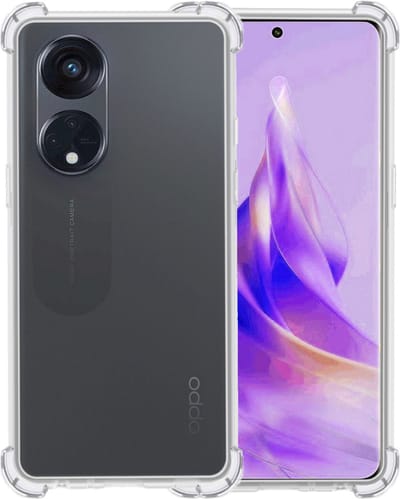 Hoesje - Geschikt voor OPPO Reno 8T 4G - Sterk & Shockproof - Siliconen Shock Case - Hoes Cover - Telefoonhoes - Transparant