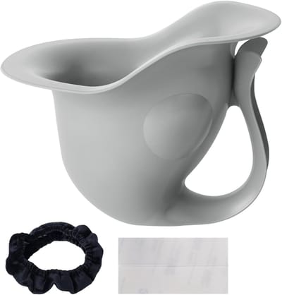 Kinder Potje - Draagbaar Toilet - Zindelijkheidstraining - Uniek Staart Handvat - 20 x 18 x 15 cm - Grijs