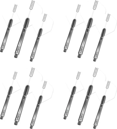 Dartflights en Assortiment Dartpijlen Schachten Combo Set - Hoge Kwaliteit 100 Micron Flights en Stijve VRX Assen