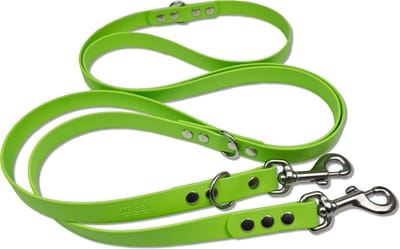 Miqdi - verstelbare, handsfree hondenriem van BioThane®- 3 meter lang - licht groen - L - voor grote honden
