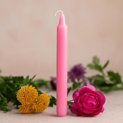 Ancient Wisdom - Kaars - Magische kaarsen verpakking van 12 - Roze - Multicolor - Was - Handgemaakt - Decoratie - Licht - Sfeer - Ambiance - Versiering - Accessoire
