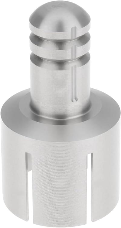 Middelste As Huls - Platenspeler Accessoire - Vinyl Luisteren - Roestvrij Staal - 8x6x1.8 cm - Zilver