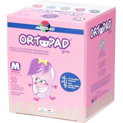 Ortopad For Girls Medium Oogpleister 2-5 Jaar 50 Pleister