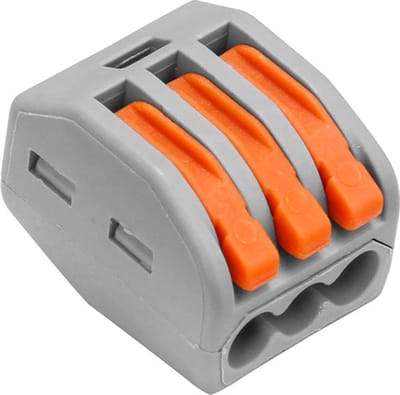 3 klemconnectoren tot 2,5 mm2 - snelkoppelingen electra kabels -10 stuks - klemverbinding - kabelschoen