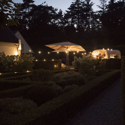 LumenXL lichtsnoer voor buiten 20 meter 30 fittingen - 1 watt 2650K U-vorm LED filament lampen - IP44 dimmer