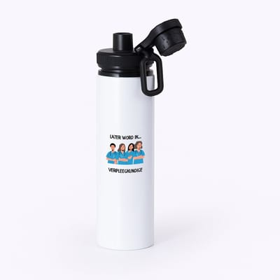 Hacebo® - later word ik verpleegkundige waterfles met draaidop zwart - Verpleegkundige - Zorgmedewerkers - Artsen - ziekenhuismedewerkers - zorg - water fles - 850ML