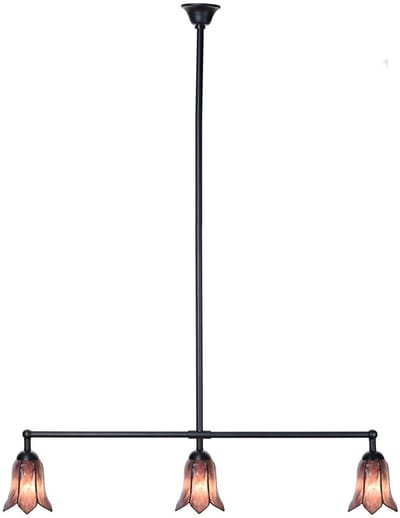 Tiffany T-lamp 3 lichts Gentian Purple - Art Deco Trade