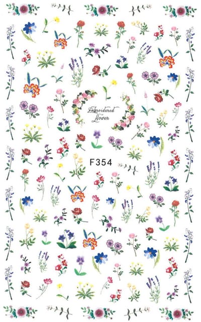 Allepaznokcie - Nagelstickers - Zelfklevende Bloemen - Dun - F354