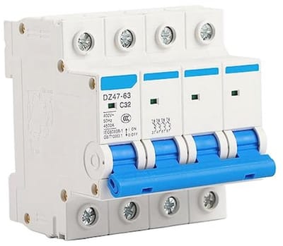 Miniatuur Aardlekschakelaar 4 Polig 32A 400V - Veilige Elektrische Bescherming