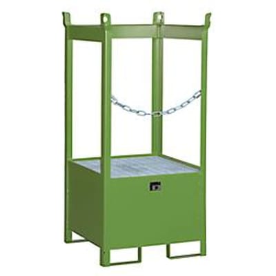 Stapelpallet voor vaten Bauer FSP-1, open aan zijkant, voor 1 x 200 l vat, groen
