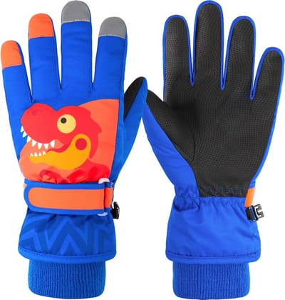 Kinderskiwanten voor de winter - Winddicht, Waterproof en Thermisch Warm voor Leeftijd 4 tot 13 jaar (Royal Blue, L)