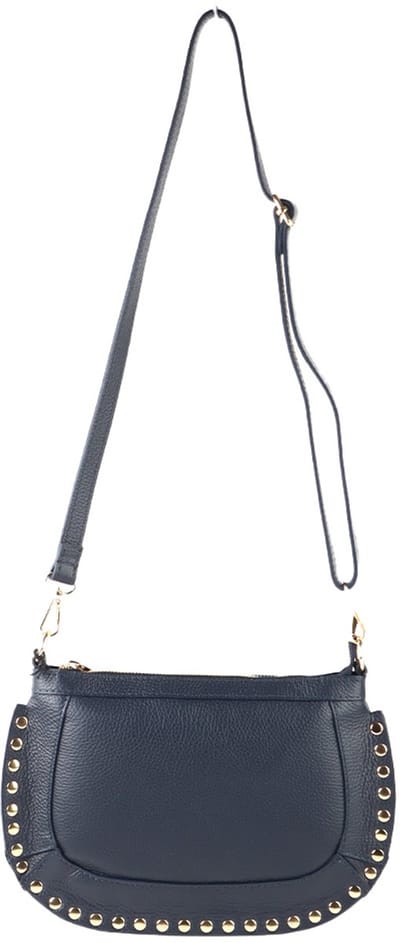Giuliano lederen schoudertas Luma - Made in Italy - Dames - Donker blauw