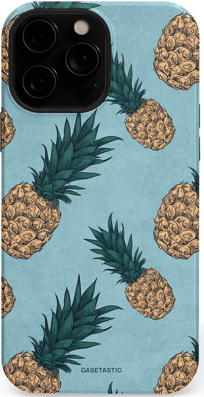Casetastic Hoesje Geschikt voor Apple iPhone 13 Pro Max Magsafe - Stijlvolle Beschermende Duo-layer Case - Tropische Ananas