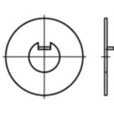 Onderlegringen met binnenneus 8 mm 20 mm Staal 100 stuk(s) TOOLCRAFT 107400