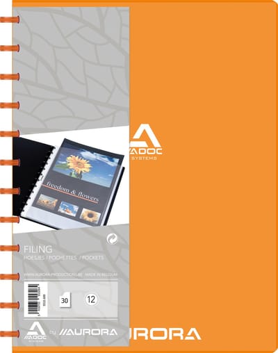 Adoc Bind-Ex A4 Showmap 30 hoezen A4 Colorline Oranje