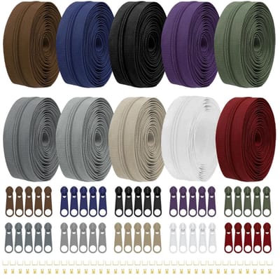 Ritsen voor Naaien 2,6 mm Ritsen Nylon Eindeloze Zip Set met Slider voor DIY Naaien Tailor Craft Supplies (versie B)