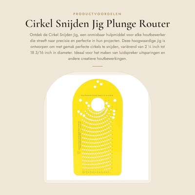 Dailygoods - Cirkel Snijden Jig - Plunge Router Accessoire - Hoge Nauwkeurigheid - Geel - Houtbewerking Gereedschap - Perfecte Cirkels - DIY Projecten
