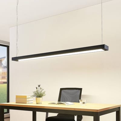 Arcchio LED hanglamp Cuna, zwart, 162cm, metaal