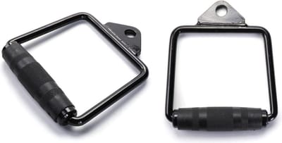 Handvat Kabel Trainer - Fitness Accessoire - Kracht Training - Draaibaar Ontwerp - Set van 2 - Zwart