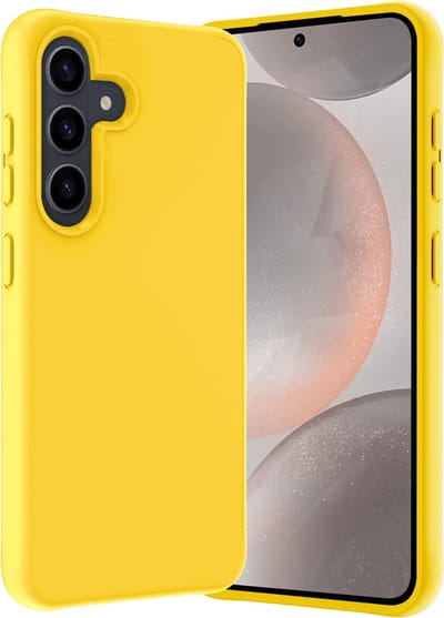 Hoes - Geschikt voor Samsung Galaxy S24 - Sterk & Shockproof - Hoesje Cover - Siliconen Case - Geel