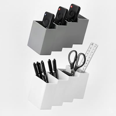 Dailygoods - Bureau-organizer - 2 stuks - TPE tafelorganizer met 4 vakken - multifunctionele penhouder - kantoor accessoires.