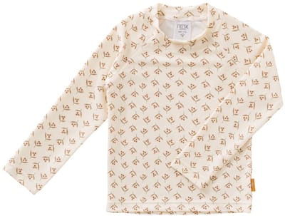 Fresk Zwemshirt 62 - Sneldrogende Zwemkleding voor Kinderen - UPF 50 - Zwemshirt voor Unisex - Zwempak met Lange Mouwen - Creme - Olives