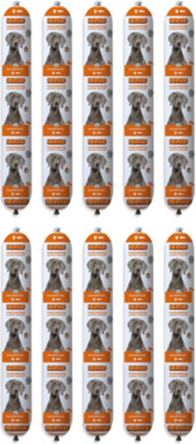 10x Biofood Vleesvoeding Compleet Zalm - Hondenvoer - 800g