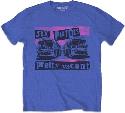 Sex Pistols - Pretty Vacant Coaches Kinder Tshirt - Kids tm 8 jaar - Blauw