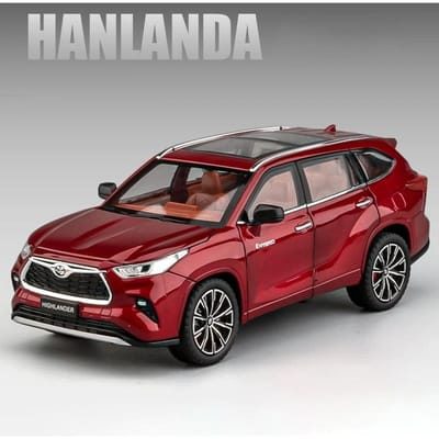 1:24 Highlander SUV Lichtmetalen Automodel Diecast & Speelgoed Metaal Off-Road Voertuigen Automodel Simulatie Geluid En Licht Cadeau