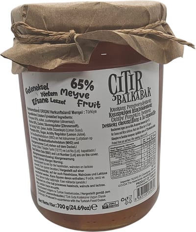 Nutto Knapperige Pompoenjam - handgemaakt met 65% fruit - 700 gr