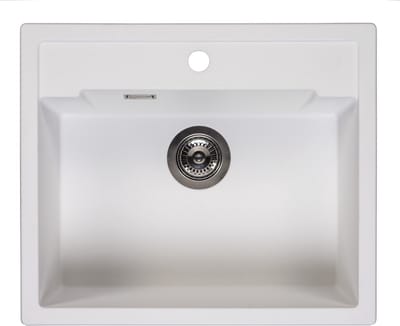 Reginox Amsterdam 54 tapwing spoelbak 60x51cm Pure White R31032