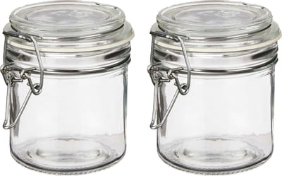 Vivalto Weckpot/inmaakpot - 2x - Tarro - 250 ml - glas - beugelsluiting - D11 x H10 cm