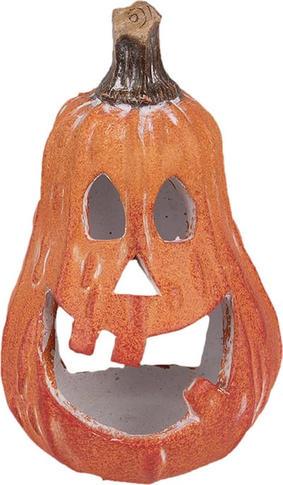 Clayre & Eef Decoratie Pompoen 11x10x18 cm Oranje Keramiek Herfst decoratie