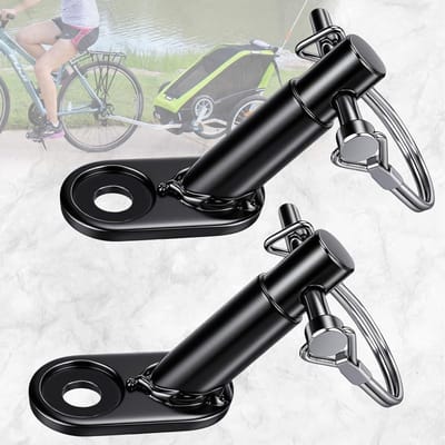 Famanu – 2 stuks Fiets Trekhaak, Fietsaanhanger Koppeling, Fietsaanhanger Connector, Fiets Trekhaak Adapter, voor Kinderaanhanger Fietsaanhanger Hondenaanhanger Trekkop