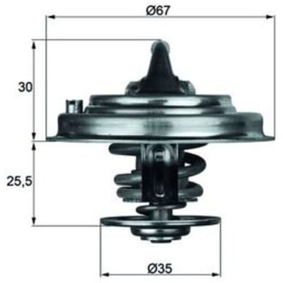Thermostaat, koelvloeistof MAHLE TX 30 71D