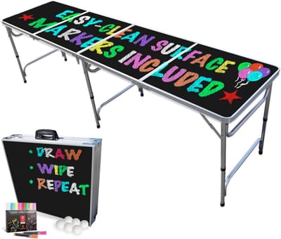 PartyPong Tables.com PPPT-06082023 Zwart Basis Model Feesttafel, Massief, M