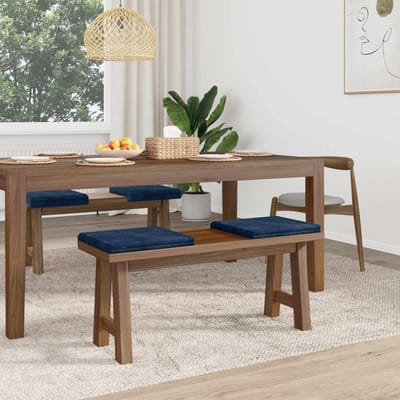 vidaXL - Bankkussen - 4 - st - Pluche - Corduroy - Marineblauw - Diepte - 35 - cm