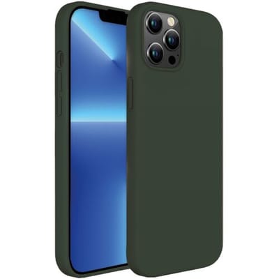 ShieldCase telefoonhoesje geschikt voor Apple iPhone 13 Pro silicone case - donkergroen - Siliconen hoesje - Shockproof case hoesje - Backcover case