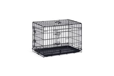 Beeztees Hondenbench M - Bench - 2 deuren - Inklapbaar Zwart - 81x55,5x61,5 cm