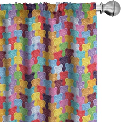 Abakuhaus – Kleurrijke gordijnpanelen 2-delige set 75x175 cm – microvezel, semi-verduisterend, multikleurig