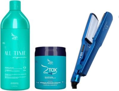 Zap All Time OrganicKit Smoothing Mask 1L/33,8 fl.oz + ZAP Botox Blutetox Mascara 950g & Professionele Stijltang 300 °F - 450F | Europese Pro | Nano-titanium