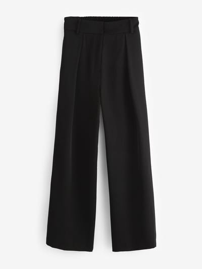 Next - Dames - Petite broek met elastische achterzijde en wijde pijpen - Petite - Zwart