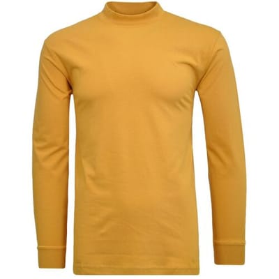 Ragman Long Sleeve Turtle T-Shirt Single Jersey Quality Pumpkin / male