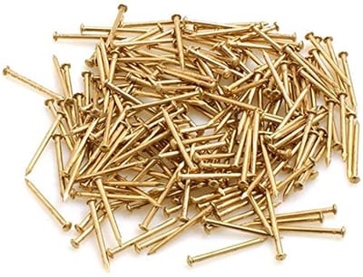 Store_9 - Ronde kop spijkers - Messing nagels - Ideaal voor klussen - 1,2 x 15 mm - Hoger draagvermogen - Geschikt voor hout en meer - Kleur messing