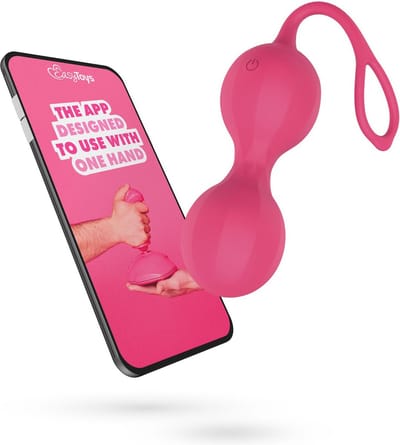 EasyConnect - EasyToys - Vibrerende Kegel Balletjes Stella via App - Vibrators voor Vrouwen - Sex Toys voor Vrouwen - Bekkenbodemtrainer - Roze