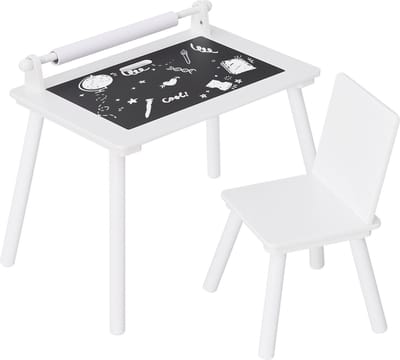 Happyment Kindertafel Deluxe - Tekentafel - Speeltafel - Kindermeubel - Kinderbureau - Wit