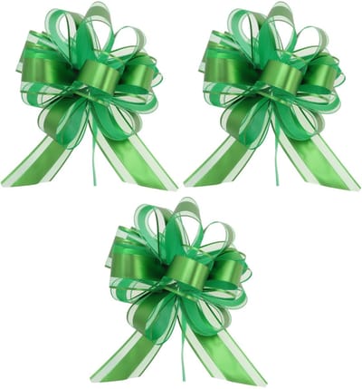 Dailygoods- Geschenkstrikken 3 stuks - Decoratieve Strikken - Cadeauverpakking - Bruiloften/Verjaardagen - Diepgroen - Duurzaam Materiaal - Cadeau Strikken
